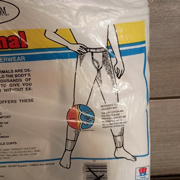 Vintage Fruit of the Loom 1 Thermal Underwear Drawer 1983  Size Medium 34-36 New - Picture 8 of 10